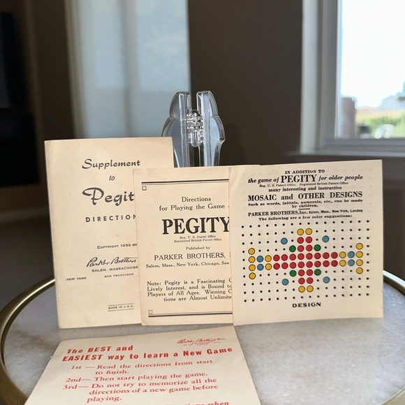 Vintage Board Game Pegity and Other Games by Parker Brothers - Picture 7 of 10